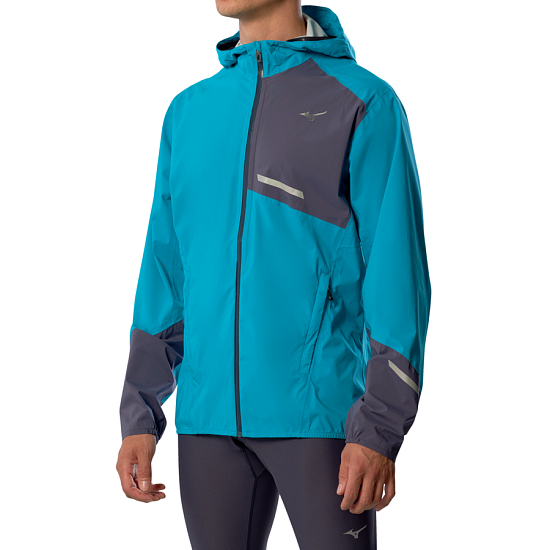 Куртка мужская Mizuno Waterproof 20K Er Capri Breeze - Фото 3 большая