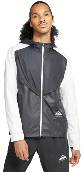 Куртка мужская Nike Windrunner Trail Black/Dark Smoke Grey/White - Фото 2 большая