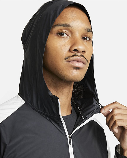 Куртка мужская Nike Windrunner Trail Black/Dark Smoke Grey/White - Фото 4 большая