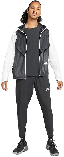 Куртка мужская Nike Windrunner Trail Black/Dark Smoke Grey/White - Фото 9 большая