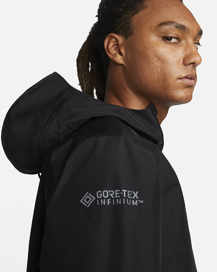 Куртка мужская Nike Trail Gore-Tex Black/Dark Smoke Grey - Фото 4 большая