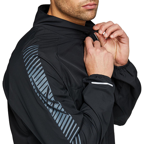 Куртка мужская ASICS Icon Performance Black/Carrier Grey - Фото 3 большая