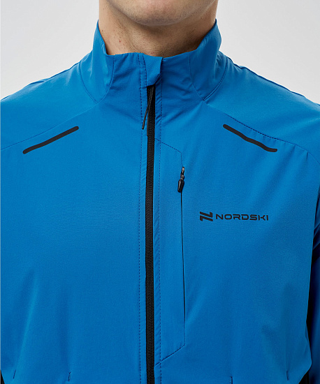 Куртка мужская Nordski Pro Energy Running Sea/Black - Фото 6 большая