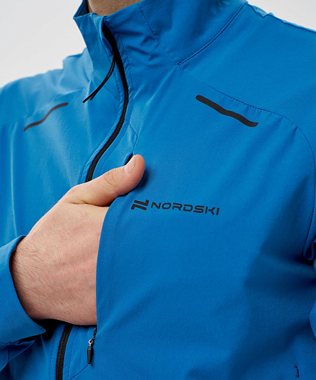 Куртка мужская Nordski Pro Energy Running Sea/Black - Фото 5 большая