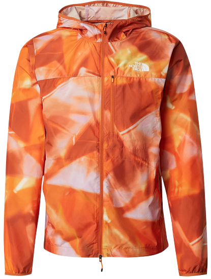 Куртка мужская The North Face Higher Run Wind Digital Orange Prisms Print - Фото 1 большая