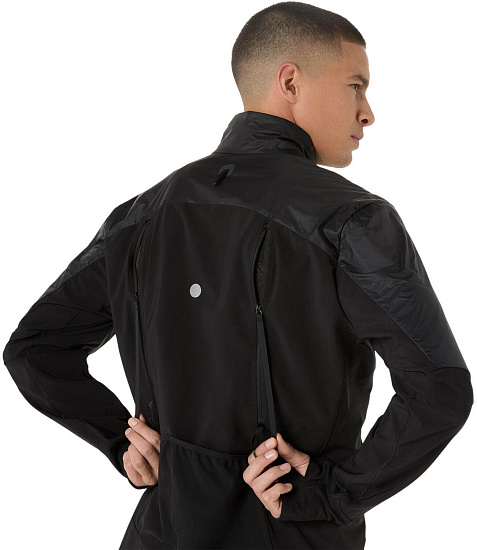 Куртка мужская ASICS Road Winter Performance Black - Фото 6 большая