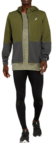 Куртка мужская ASICS Winter Accelerate Smog Green/Graphite Grey - Фото 4 большая