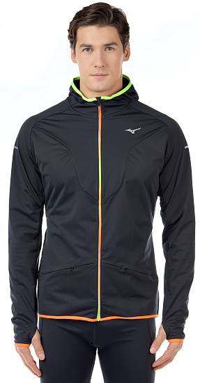 Куртка мужская Mizuno Hybrid BT Hoodie Чер - Фото 4 большая