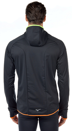 Куртка мужская Mizuno Hybrid BT Hoodie Чер - Фото 6 большая