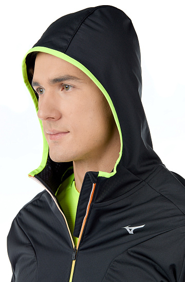 Куртка мужская Mizuno Hybrid BT Hoodie Чер - Фото 7 большая