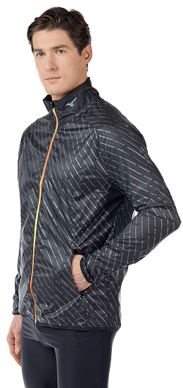 Куртка мужская Mizuno Reflect Wind Чер - Фото 5 большая