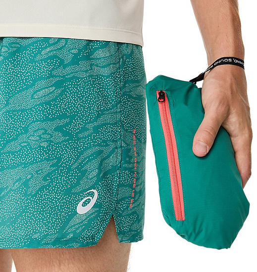 Куртка мужская ASICS Fujitrail Packable Rainy Lake/White Sage (Aop) - Фото 15 большая