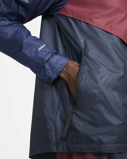 Куртка мужская Nike Windrunner Trail Dark Beetroot/Dark Obsidian/Midnight Navy/Fusion Red - Фото 6 большая