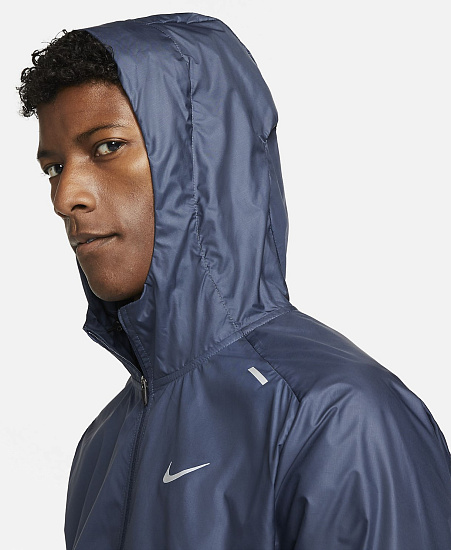 Куртка мужская Nike Shieldrunner Thunder Blue/Obsidian/Reflective Silver - Фото 4 большая