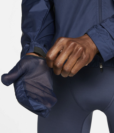 Куртка мужская Nike Shieldrunner Thunder Blue/Obsidian/Reflective Silver - Фото 7 большая