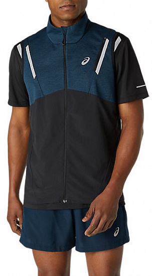 Жилет мужской ASICS Lite-Show French Blue Heather/Performance Black - Фото 1 большая