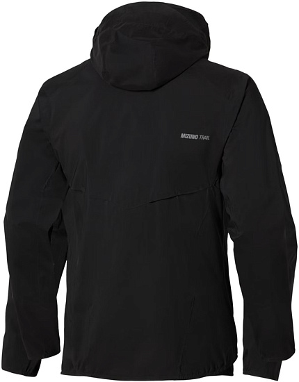 Куртка мужская Mizuno Trail Waterproof 20K Black - Фото 2 большая