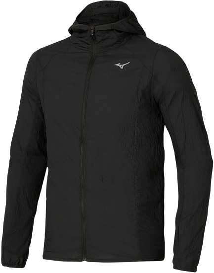 Куртка мужская Mizuno Tech Light Hooded Black - Фото 1 большая