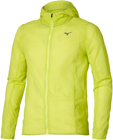 Куртка мужская Mizuno Tech Light Hooded Lightning Yellow - Фото 1 большая