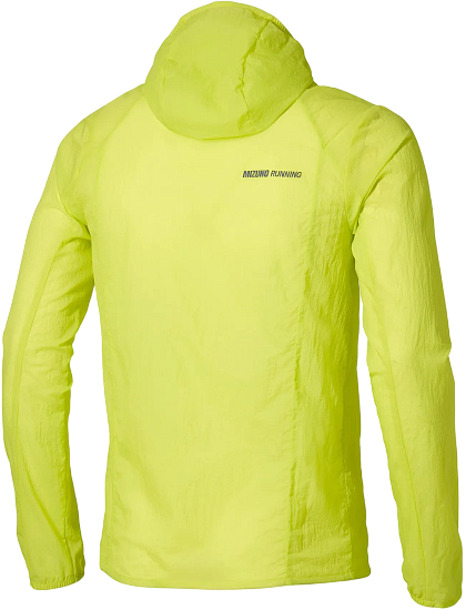 Куртка мужская Mizuno Tech Light Hooded Lightning Yellow - Фото 2 большая