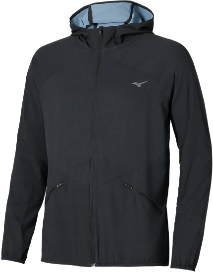 Куртка мужская Mizuno Active Alpha Hooded Black - Фото 1 большая