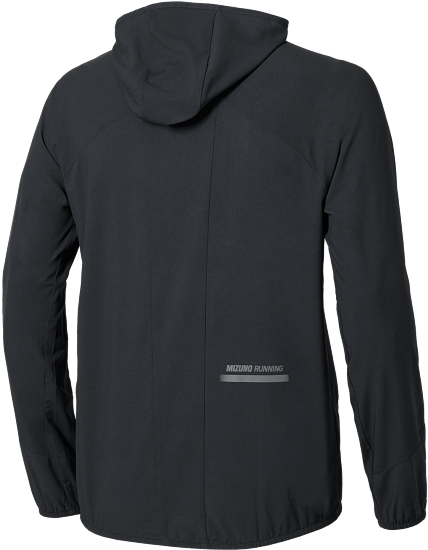 Куртка мужская Mizuno Active Alpha Hooded Black - Фото 2 большая