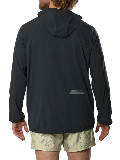 Куртка мужская Mizuno Active Alpha Hooded Black - Фото 4 большая