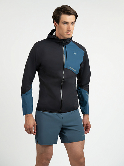 Куртка мужская Mizuno Waterproof 20K Er Black - Фото 3 большая