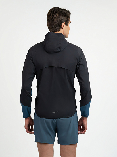 Куртка мужская Mizuno Waterproof 20K Er Black - Фото 4 большая