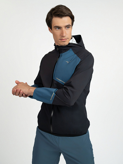 Куртка мужская Mizuno Waterproof 20K Er Black - Фото 5 большая