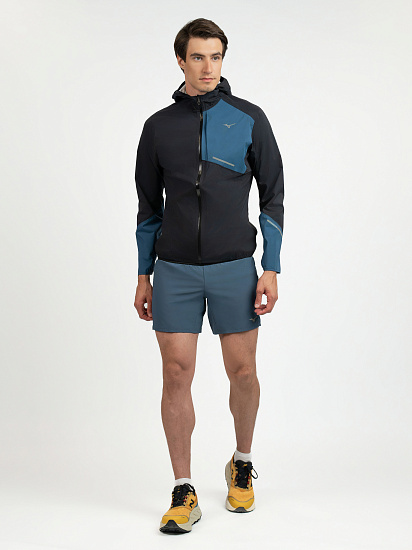 Куртка мужская Mizuno Waterproof 20K Er Black - Фото 6 большая