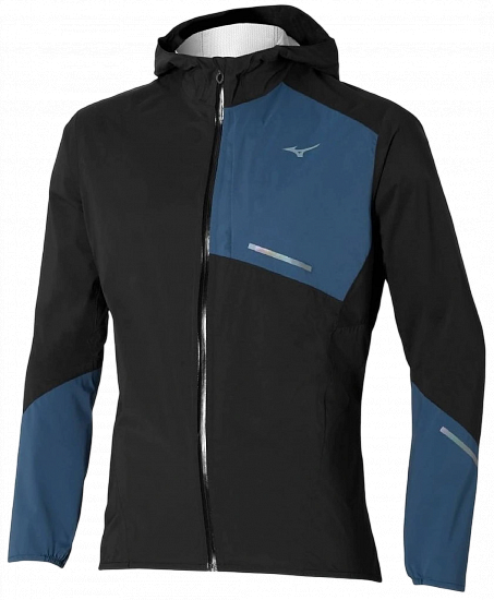 Куртка мужская Mizuno Waterproof 20K Er Black - Фото 1 большая