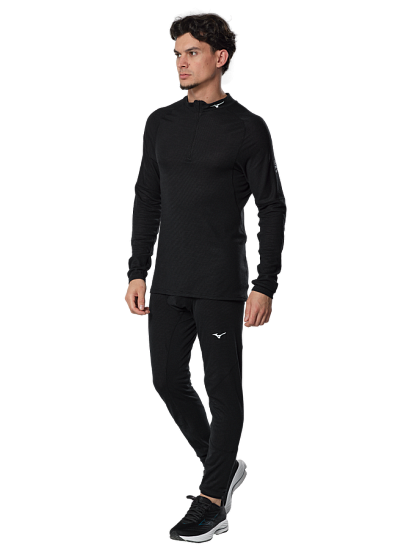 Лонгслив мужской Mizuno Prem Merino Wool Hz Black - Фото 5 большая