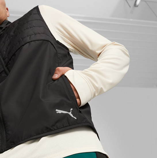 Жилет мужской Puma Run Favorite Puffer Puma Black - Фото 5 большая