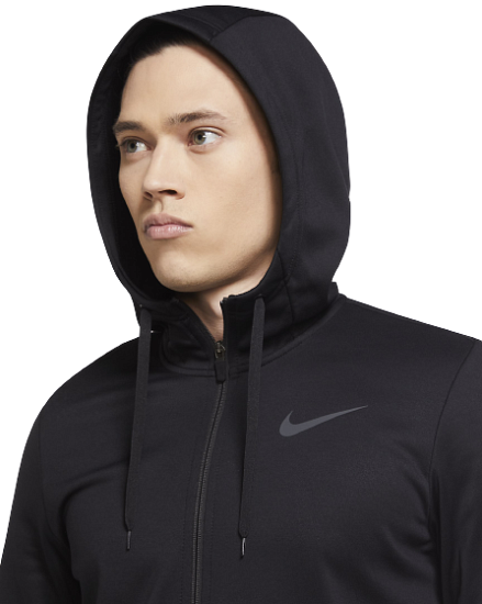 Пулон мужской Nike Therma Full-Zip Training Hoodie Black/Black - Фото 5 большая