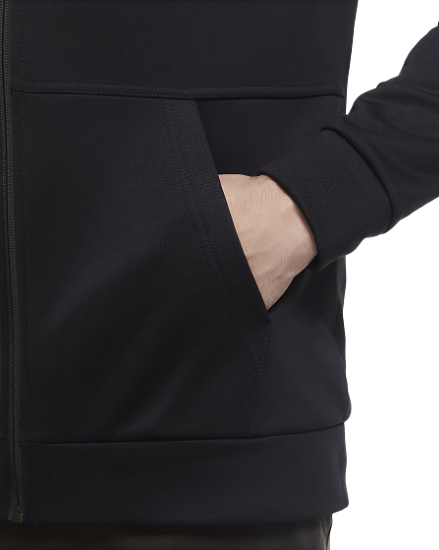 Пулон мужской Nike Therma Full-Zip Training Hoodie Black/Black - Фото 6 большая