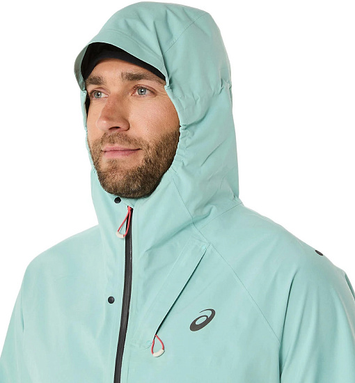 Куртка мужская ASICS Metarun Waterproof Saxon Green/Light Ube - Фото 10 большая