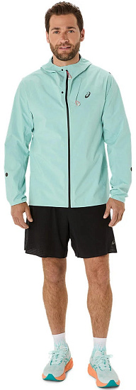 Куртка мужская ASICS Metarun Waterproof Saxon Green/Light Ube - Фото 10 большая