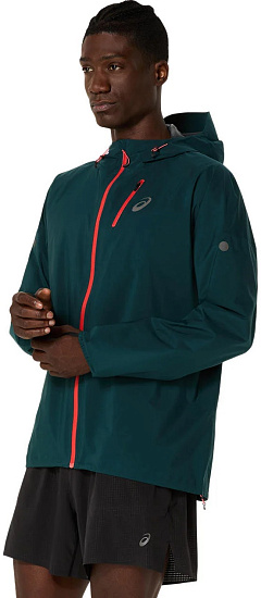 Куртка мужская ASICS Fujitrail Elite Waterproof Saxon Green/Light Ube - Фото 2 большая