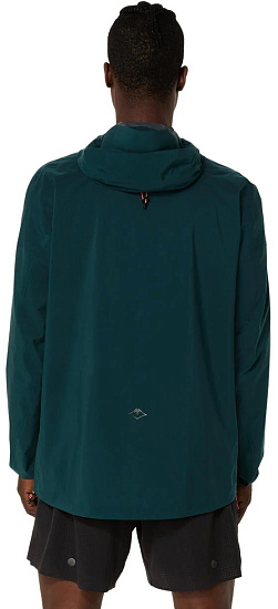 Куртка мужская ASICS Fujitrail Elite Waterproof Saxon Green/Light Ube - Фото 3 большая