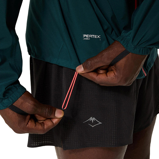 Куртка мужская ASICS Fujitrail Elite Waterproof Saxon Green/Light Ube - Фото 7 большая