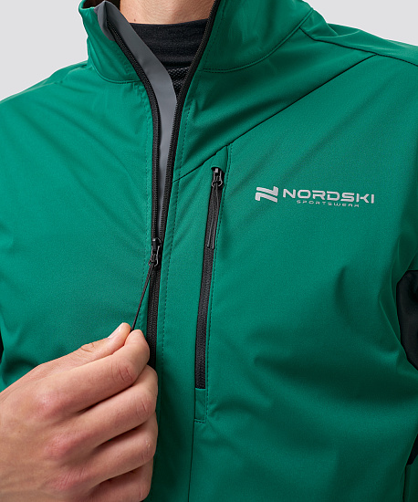 Куртка мужская Nordski Pro Tour Alpine Green/Black - Фото 5 большая