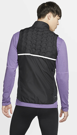 Жилет мужской Nike AeroLoft Black/Reflective Silv - Фото 2 большая