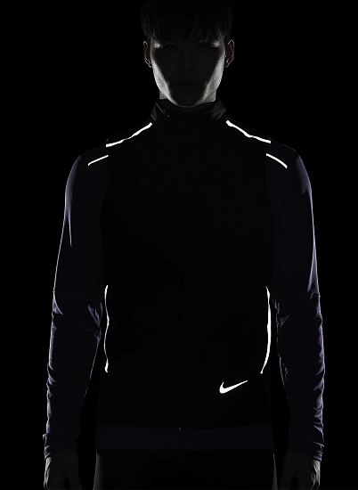 Жилет мужской Nike AeroLoft Black/Reflective Silv - Фото 8 большая