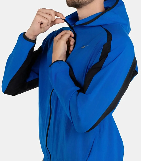 Куртка мужская Reebok Running Woven Синий - Фото 4 большая