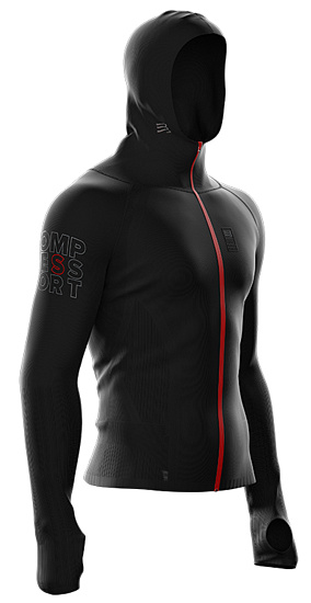 Куртка мужская Compessport Seamless Woodpulp Black - Фото 3 большая