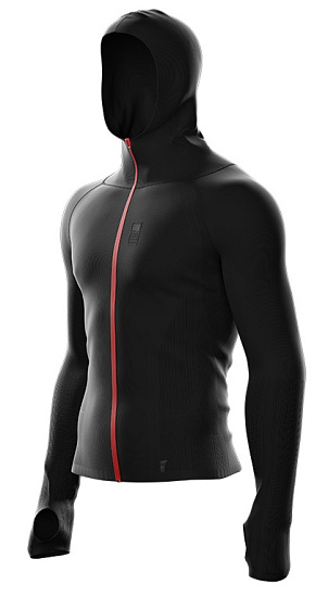 Куртка мужская Compessport Seamless Woodpulp Black - Фото 4 большая