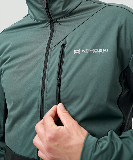 Куртка мужская Nordski Pro Tour Dark Mint/Black - Фото 8 большая