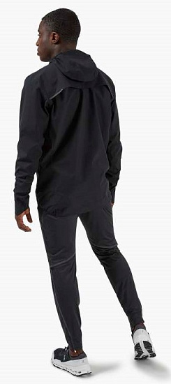 Куртка мужская On Waterproof Anorak Black - Фото 3 большая
