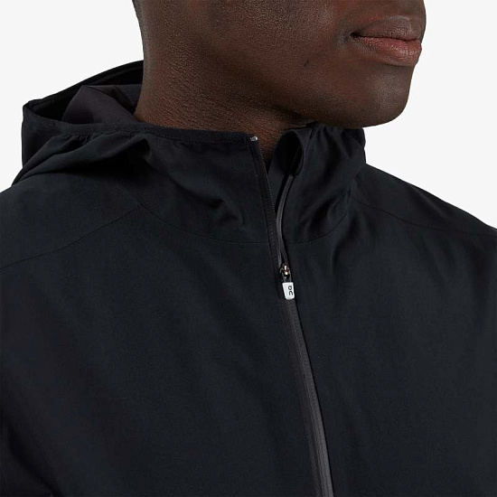 Куртка мужская On Waterproof Anorak Black - Фото 4 большая
